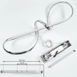 hofstein Suspension Dauntey LED Nickel mat, 1 lumière