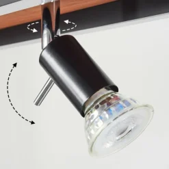 hofstein Suspension Deadwood LED Brun, Couleur bois, 5 lumières