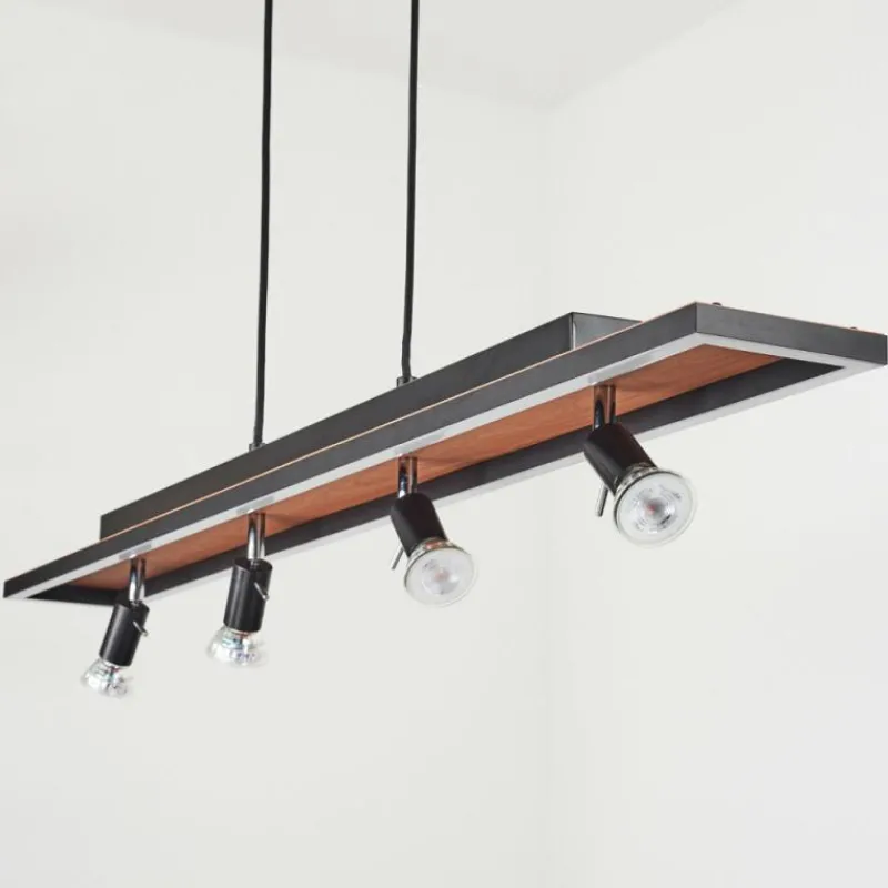 hofstein Suspension Deadwood LED Brun, Couleur bois, 5 lumières