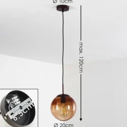 Luminaires Globo Lighting Suspension Degevos Brun, 1 lumière