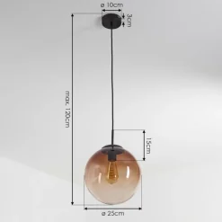 hofstein Suspension Degevos Brun, 1 lumière