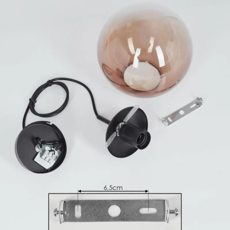 Suspension Verre Fumé-hofstein Suspension Degevos Brun, 1 lumière