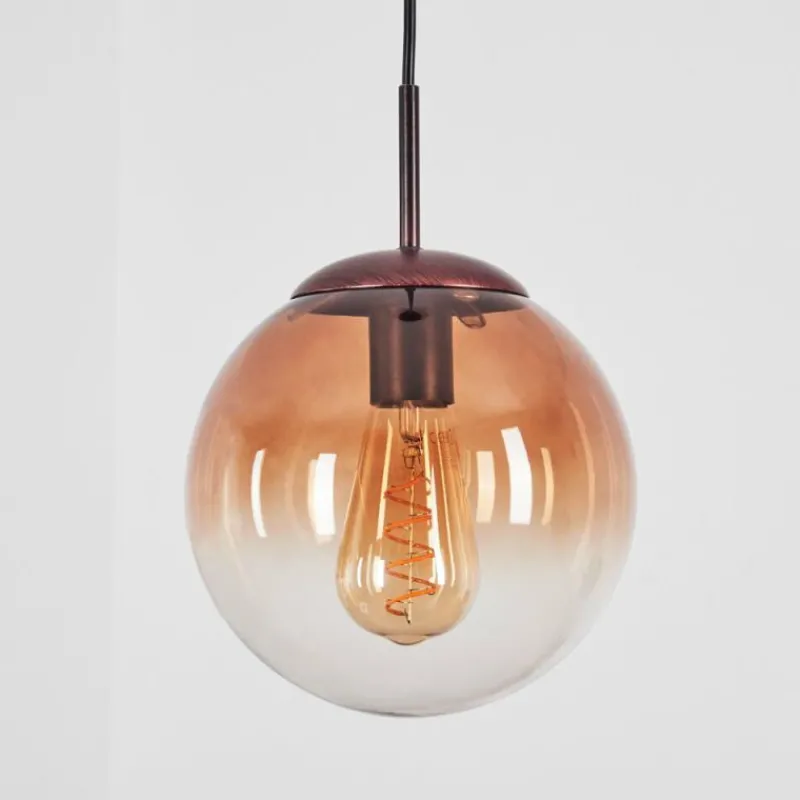 Suspension Verre Fumé-hofstein Suspension Degevos Brun, 1 lumière