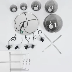 hofstein Suspension Degevos Chrome, 5 lumières