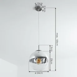 hofstein Suspension Degevos Nickel mat, 1 lumière