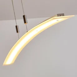 hofstein Suspension Delaware LED Argenté, 1 lumière