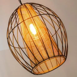 Lampes Dorées-hofstein Suspension Delhi Noir doré, 1 lumière