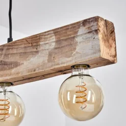 Luminaires Scandinaves-hofstein Suspension Derville Écru, Noir, 4 lumières