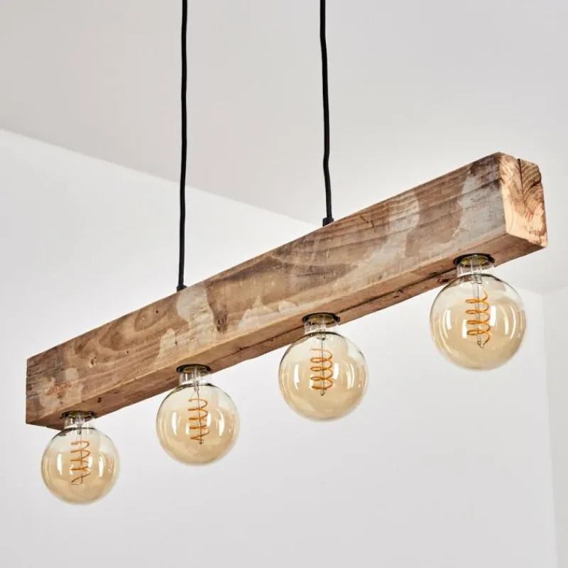 Luminaires Scandinaves-hofstein Suspension Derville Écru, Noir, 4 lumières