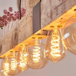 Luminaires Scandinaves-hofstein Suspension Derville Écru, Noir, 8 lumières