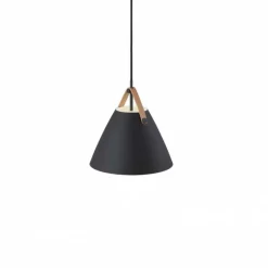 Design For The People by Nordlux Suspension STRAP27 Noir, 1 lumière
