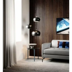 Luminaires Scandinaves-Design For The People by Nordlux Suspension Belly Noir, 1 lumière