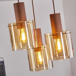 hofstein Suspension Dodoma Cuivre, 3 lumières