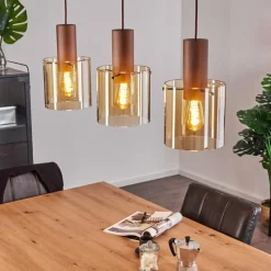 hofstein Suspension Dodoma Cuivre, 3 lumières