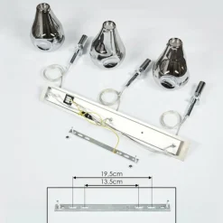 Luminaires Scandinaves-hofstein Suspension Domma Chrome, 3 lumières