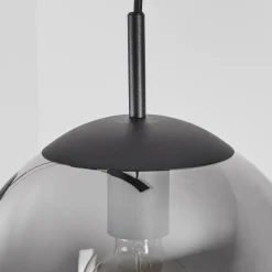 Suspension Verre Fumé-hofstein Suspension Doussal Noir, 3 lumières
