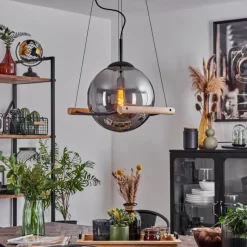 Suspension Verre Fumé-hofstein Suspension Duchemin Écru, 1 lumière