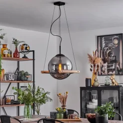 Suspension Verre Fumé-hofstein Suspension Duchemin Écru, 1 lumière