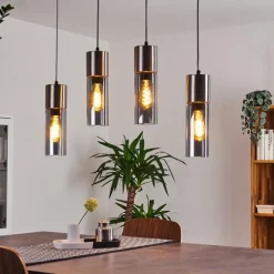 hofstein Suspension Dulcita Nickel mat, 4 lumières