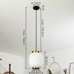 hofstein Suspension Dyce Noir, 1 lumière