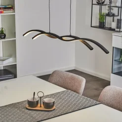 hofstein Suspension Eaglesham LED Noir, 1 lumière