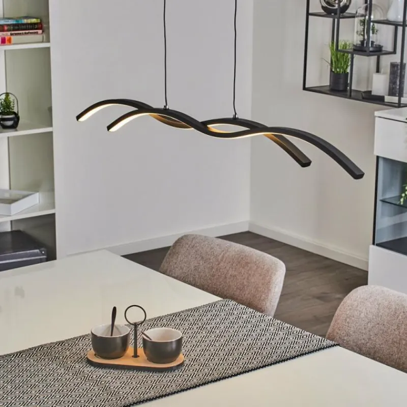 hofstein Suspension Eaglesham LED Noir, 1 lumière