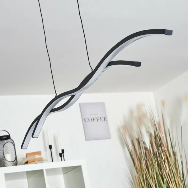hofstein Suspension Eaglesham LED Noir, 1 lumière