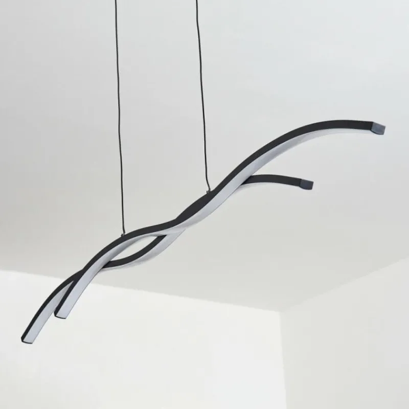 hofstein Suspension Eaglesham LED Noir, 1 lumière