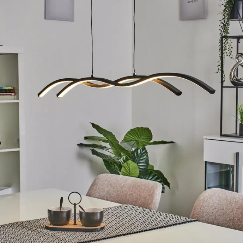 hofstein Suspension Eaglesham LED Noir, 1 lumière