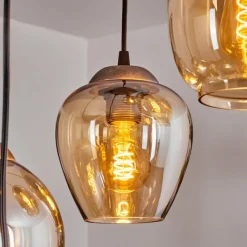 hofstein Suspension Echallens Argenté, 5 lumières