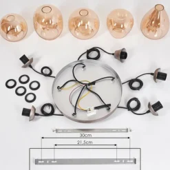 hofstein Suspension Echallens Argenté, 5 lumières