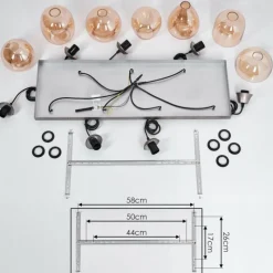 hofstein Suspension Echallens Argenté, 7 lumières