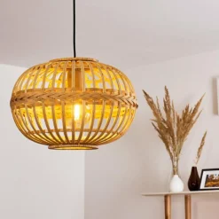 Style Boho-Chic-hofstein Suspension Egede Brun, 1 lumière