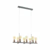 Lampes Vintages & Rétros-Luminaires Eglo Suspension Eglo ADRI Gris, 8 lumières