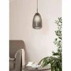 Suspension Verre Fumé-Luminaires Eglo Suspension Eglo ALOBRASE Laiton, Noir, 1 lumière