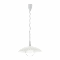 Luminaires Eglo Suspension Eglo ALVEZ Blanc, 1 lumière