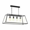 Luminaires Eglo Suspension Eglo AMESBURY Noir, 4 lumières