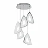 Luminaires Eglo Suspension Eglo AMONDE LED Chrome, 5 lumières* Éclairage Led