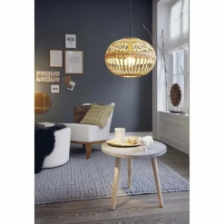 Lampe Turque-Luminaires Eglo Suspension Eglo AMSFIELD Brun, 1 lumière