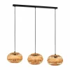 Style Boho-Chic-Luminaires Eglo Suspension Eglo AMSFIELD Noir, 3 lumières