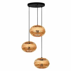 Style Boho-Chic-Luminaires Eglo Suspension Eglo AMSFIELD Noir, 3 lumières