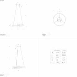 Luminaires Eglo Suspension Eglo ANDABAIA-Z LED Noir, 1 lumière