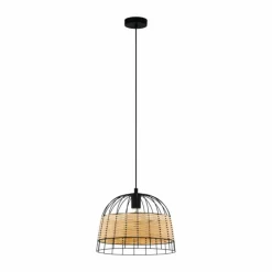 Style Boho-Chic-Luminaires Eglo Suspension Eglo ANWICK Noir, 1 lumière
