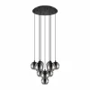 Suspension Verre Fumé-Luminaires Eglo Suspension EGLO ARISCANI Noir, 10 lumières