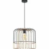 Lampes Vintages & Rétros-Luminaires Eglo Suspension EGLO ASUNCIÓN Nickel mat, Noir, 1 lumière