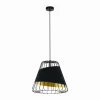 Lampes En Tissu-Luminaires Eglo Suspension Eglo AUSTELL Noir, 1 lumière