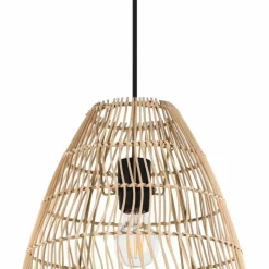 Style Boho-Chic-Luminaires Eglo Suspension Eglo AYESGARTH Noir, 1 lumière