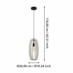 Luminaires Eglo Suspension Eglo BAJAZZARA Noir, 1 lumière* Suspensions