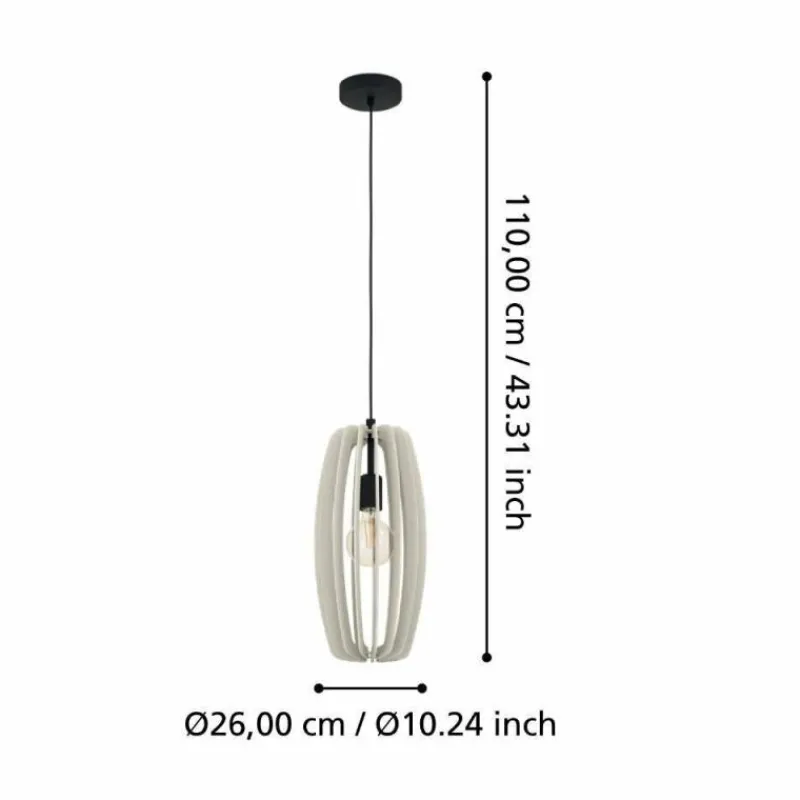 Luminaires Eglo Suspension Eglo BAJAZZARA Noir, 1 lumière* Suspensions