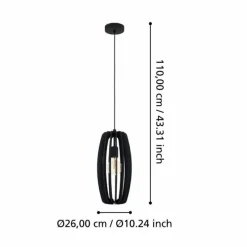 Luminaires Eglo Suspension Eglo BAJAZZARA Noir, 1 lumière* Suspensions